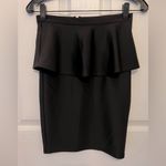 Topshop Women's Black Ruffle Peplum Pencil Skirt Size 4 NEW Photo 0