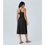 Halara Everyday Midi Soft Sleek Airy Stretch Breathable Casual Dress Black M Photo 2