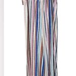 Xhilaration Women’s M Multi Color Stripped Cropped Boho Casual Jumpsuit Cover Up Photo 2