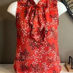 The Limited  High Collar Red Print Sleeveless Top Size XS Photo 0