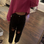 Ripped Charcoal Black Loose Fit Jeans Photo 0