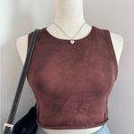 ZARA  Cropped Brown Tie Dye Athletic Top Photo 3