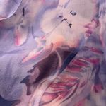 Vintage Tess Button Up Blouse 12 Fairy Silk Blue Photo 12