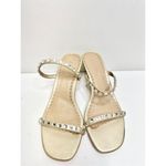 Zigi Soho ‎ Sandals Womens Size 8.5 Gold Embellished Slip On Heels Photo 3