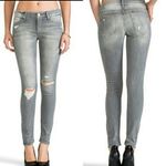 Mother Skinny Jeans The Dropout in Holy Smokes Womens Size 27 Gray Crop … Photo 1