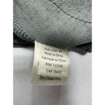 Ecru Womans  Long Sleeve Open Front Cardigan Sweater Small Gray Faux Suede Photo 3