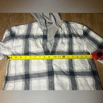 Eddie Bauer Women's Flannel Long Sleeve Hoodie Shirt, Grey, Size S Photo 8