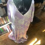 Eloquii  purple & white floral flowy v-neck tiered maxi dress Photo 1