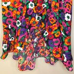 Anna Kay Floral Long Sleeve Ruffle Hem Maxi Wrap Dress Red Size 2 Photo 6