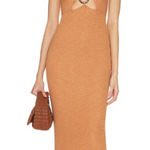 House of Harlow NWT  1960 x Revolve Karena O Ring Halter Tie Midi Dress in Orange Photo 0