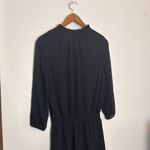J.Crew  Mercantile Black Smocked Tie-Front Long Sleeve Dress Photo 10