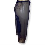 Zuliana Size S/M Mesh Waist Tie Crop Beach Pants. New With Tags. Blue Photo 1