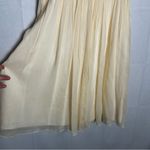 J.Crew Clara 100% Silk Vanilla Chiffon Bridesmaid Dress Size 0 Photo 4