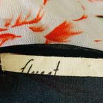 Floreat Anthropologie full length open tie front kimono black with floral print. Pink Size M Photo 3