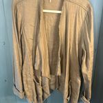 Free People  Taupe Open Front Cardigan | Size Large Photo 0