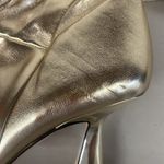 Franco Sarto  sz8 Alta vintage nostalgic gold heeled boots calf sexy pointed toe Photo 9