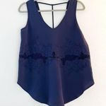 ASTR The Label Tank Navy Blue Floral Embroidered Lace Top GUC *See Measurements* Photo 0