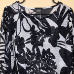 Chico's Chico’s Women’s Floral Print Blue White Asymmetrical Hem Beach Cover-Up Tunic Photo 1