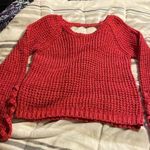 American Rag  Dark Pink Knitted Long Sleeve Chunky Cable Knit Sweater Sz Medium Photo 0