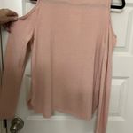 Everly  Women's Blush Pink Cold Shoulder Soft Sweater Size M Photo 6
