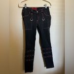 Tripp NYC  Goth Punk Emo Y2K Black Low Rise‎ Skinny Jeans Size 9 D Ring Photo 8