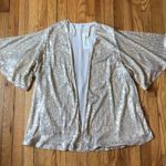 Impressions  Online Boutique NWT Brilliant Luster Sequin Cardigan In Gold Size M Photo 2