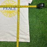 Gildan  white and yellow Peace Sunflower V-Neck T-Shirt (L) Photo 3