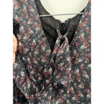 Intermix  Silk Floral Necktie Dress Peplum Hem Boho Preppy Summer 4 Fairy Cottage Photo 3
