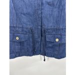 Talbots  Safari Hemp Blend Denim Jacket Front 4 Pockets Women's Blue Wash XLP Photo 2