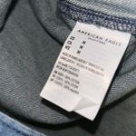 American Eagle  Outfitters Denim Puff Sleeve Button Down Blue Top(Size Medium) Photo 9