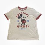 Disney Walt  World Shirt Adult Large Beige Mickey Mouse Original 1928 Ringer Exc Photo 0