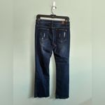 POL Dark Blue Distressed Cropped Kick Flare Jeans Size M Photo 5