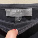 KM Collections by Milla Bell Ruffle Hem Midi Skirt Black Size 6 Photo 5