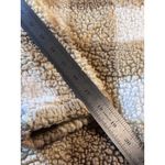 Dip Sherpa Fleece Plaid Pullover Tan & White Checkered Teddy Size 2XL 1/2 Zip Brown Photo 8