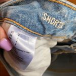 American Eagle AE Distressed Lace Trim Shortie Jean Shorts Photo 3