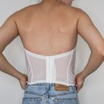 Dominique White Satin Torsolette Long Line Bustier Corset Bra Top Size undefined Photo 3