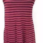 Splendid NEW Pink Navy Striped Sleeveless Fit Flare Tunic Dress Coverup Sz Med Photo 0