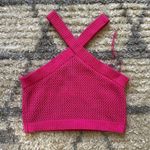 ZARA Chenille Pink Halter Top Photo 4