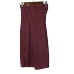 J.Crew Petite Vintage Dark Red Strapless Knee Length Dress 2 Photo 1