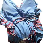 Jessica Simpson Bathing Suit Women’s Size Large One Piece Blue Pink Swimsuit Photo 7