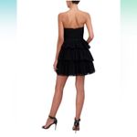 BCBGMAXAZRIA  Strapless Eve Tiered Tulle Mini Dress, Black Photo 1