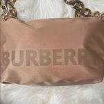 Burberry Converted Brown Shoulder Bag with Tortoise Chain and Fuzzy Bear Photo 1