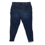 womans size large cuffed ankle jeans jeggings stitch star dark wash cute denim Blue Photo 1