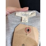 Oddi Anthropologie By  Mini Dress Rayon Stretch Knit Gray Lace Ruffle Hem S NWT Photo 9