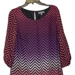 Luxology Dress Size 10 Multi Color Chevron Striped Womens Lined Polyester Photo 1