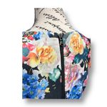 Betsey Johnson 6 Black Floral Scuba Pencil Dress Short Sleeve Feminine Festival Photo 5