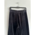 Gianni Bini giannai bini wide leg crop pants velour velvet pull on elastic waistband black S Photo 3