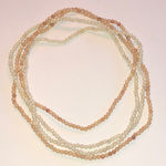 2 Elegant Semi Precious Stones Beaded Boho Cream and Tan Necklaces Photo 0