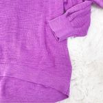 EXPRESS Purple Ruffle Cutout Sweater Off The Shoulder Spring Fall Size Small New Photo 6