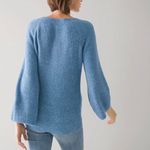 White House | Black Market  Wool Women’s 3/4 Drama Sleeve Sweater Blue Size Small Photo 4